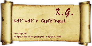 Kövér Gyöngyi névjegykártya