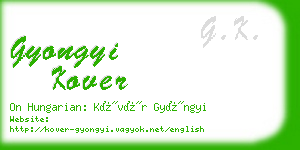 gyongyi kover business card